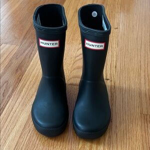 Hunter Black Waterproof Kids Boots